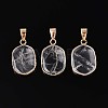 Natural Quartz Crystal Pendants G-N349-04I-G-1
