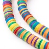 Handmade Polymer Clay Beads Strands CLAY-R089-8mm-T031-6