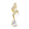 Brass Micro Pave Cubic Zirconia Pendants KK-F877-17G-1