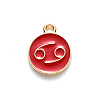 Alloy Enamel Pendants X-ENAM-S124-01B-07D-2