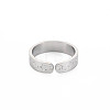 304 Stainless Steel Moon and Star Open Cuff Ring for Women RJEW-S405-240P-2
