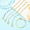 Dyed Natural Freshwater Shell Beads Link Bracelets BJEW-JB13682-2