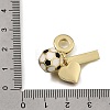 Football Theme Brass & Enamel European Dangle Charms KK-CBA8E93-01G-3