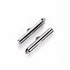 Tarnish Resistant 304 Stainless Steel Slide On End Clasp Tubes STAS-S115-01G-P-2