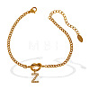 304 Stainless Steel Micro Pave Clear Cubic Zirconia Charm Bracelets WG4D47F-27-1
