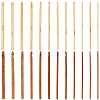 2Bags 2Colors Carbonized Bamboo Knitting Needles TOOL-CL0001-09-1