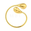 Rack Plating Brass Teardrop Open Cuff Bangles BJEW-Q347-01G-3