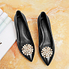 WADORN 1 Pair Flower ABS Imitation Pearl Detachable Alloy Shoe Buckle Clips DIY-WR0004-08A-7