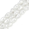 Electroplate Porcelain Imitation Pearl Beads Strands BSHE-Z009-03A-2