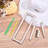 Wood Woven Braiding Disk DIY-WH0591-557A-4