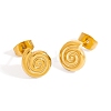 304 Stainless Steel Stud Earrings EJEW-C162-02C-G-2