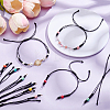 20Pcs 10 Styles Handmade Porcelain Round Bead with Waxed Polyester Cord Bracelets BJEW-UN00037-2
