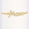 Mother's Day Brass Micro Pave Clear Cubic Zirconia Link Bracelets WG036C8-03-1