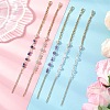 Round Natural Gemstone Beads Link Bracelets BJEW-JB13488-1