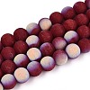 Frosted Opaque Glass Beads Strands LS-GLAA-T032-P8mm-MBB05-1