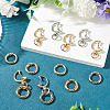10Pcs 2 Colors Moon Alloy Swivel Snap Hook Clasps & 10Pcs 2 Colors Alloy Spring Gate Rings Findings Kits FIND-TADJ0001-22-4