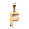 Ion Plating(IP) 304 Stainless Steel Letter Pendants STAS-H127-F-G-1