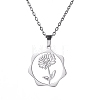 Non-Tarnish Stainless Steel Pendant Necklaces PW-WG57218-02-1