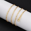 1.5mm Rack Plating Brass Singapore Chain Necklaces for Women Men MAK-L044-28G-2