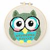 Owl Punch Embroidery Supplies Kit DIY-H155-02-1