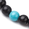 Synthetic Turquoise Beaded Stretch Bracelets for Women Men BJEW-JB11552-01-3