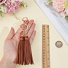 1Pc PU Leather Tassel Keychains KEYC-CL0001-50B-3