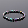 Synthetic Non-magnetic Hematite Oval Hexagonal Column Beaded Stretch Anklets FS-WG276A6-01-1