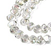 Electroplate Transparent Glass Beads Strands EGLA-Q133-01A-09-3