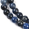 Natural Dumortierite Beads Strands G-G167-A06-8MM-4