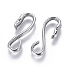 Non-Tarnish 304 Stainless Steel S Hook Clasps STAS-I120-12-P-2