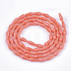 Opaque Solid Color Glass Beads Strands GLAA-T009-001C-2