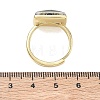 Brass Epoxy Cuff Open Rings for Women RJEW-K264-17G-01-5