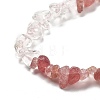 Natural Quartz Crystal & Strawberry Quartz Beads Strands G-L610-A26-01-4