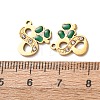 304 Stainless Steel Enamel & Rhinestone Pendants STAS-B130-01G-8-3