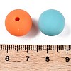 Rubberized Style Imitated Silicone Acrylic Beads MACR-T048-01A-07-3