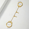Brass Micro Pave Cubic Zirconia Double Finger Rings for Women LN2466-1-1