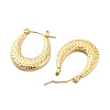 Texture Teardrop 304 Stainless Steel Hoop Earrings for Women EJEW-C067-06G-2
