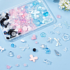   3 Bags 3 Colors Transparent & Opaque Resin Beads RESI-PH0001-71-4