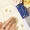 6Pcs 2 Colors Brass Spring Gate Rings KK-SC0008-02-3