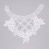 Milk Silk Embroidered Floral Lace Collar DIY-WH0260-10A-1