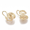 Brass Peg Bails Clip-on Earring Findings KK-S355-034-NF-3