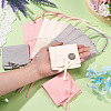 15Pcs 3 Colors Square Fiber Cloth Jewelry Pouches ABAG-TA0002-24-7