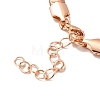 Rack Plating Brass Herringbone Chains Necklace for Men Women NJEW-M193-01RG-3