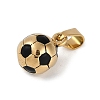 Trendy Necklace Findings 304 Stainless Steel FootBall/Soccer Ball Pendants STAS-L012-B01G-2