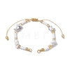 Natural Howlite Chips & Handmade Seed Beads Braided Bracelet Making AJEW-MZ00004-04-1