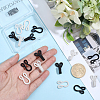 8Bags 2 Colors Brass Garment Hook and Eye KK-CY0001-19-3