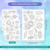 4 Sheets 11.6x8.2 Inch Stick and Stitch Embroidery Patterns DIY-WH0455-100-2