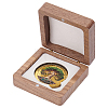 Wooden Badge Packing Magnetic Boxes CON-WH0085-229B-1