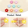 10Pcs 10 Colors Food Grade Eco-Friendly Silicone Beads SIL-CA0001-84-4