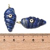 Natural Lapis Lazuli Carved Pendants G-H357-04G-08-2